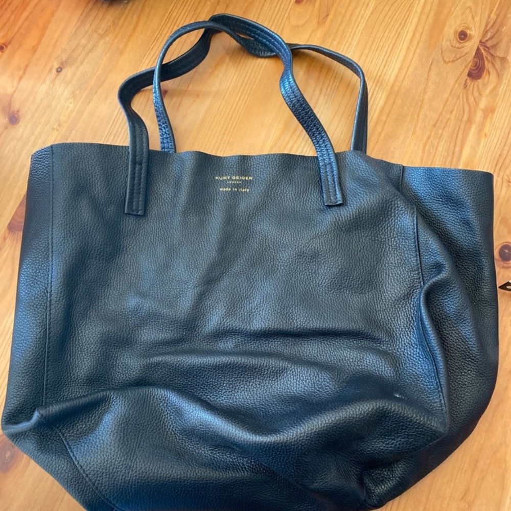 Kurt Geiger Black Leather Tote Bag